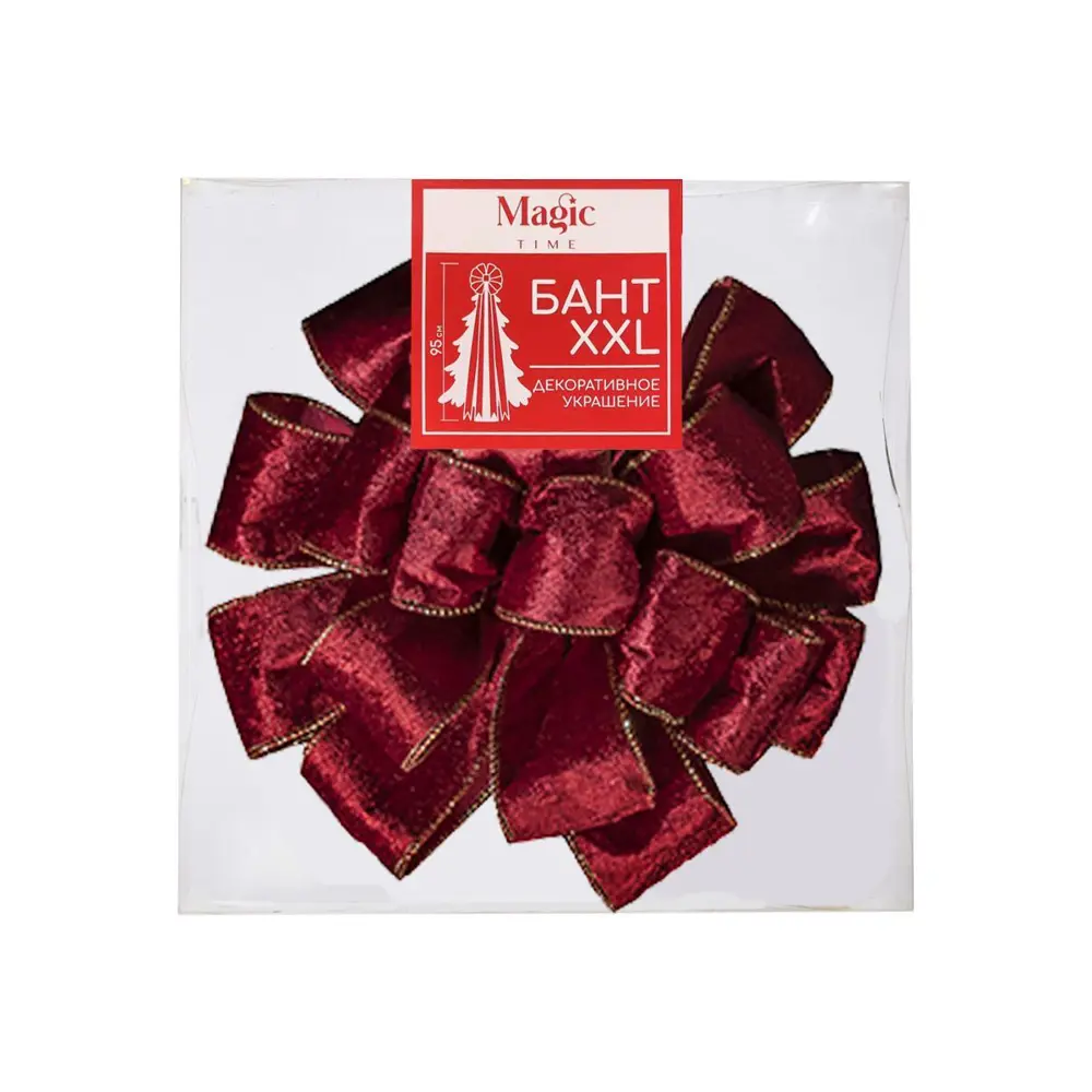 89381691 Украшение елочное «Бант», 95x28 см, цвет красный STLM-1534493 Santreyd  - Вид №1