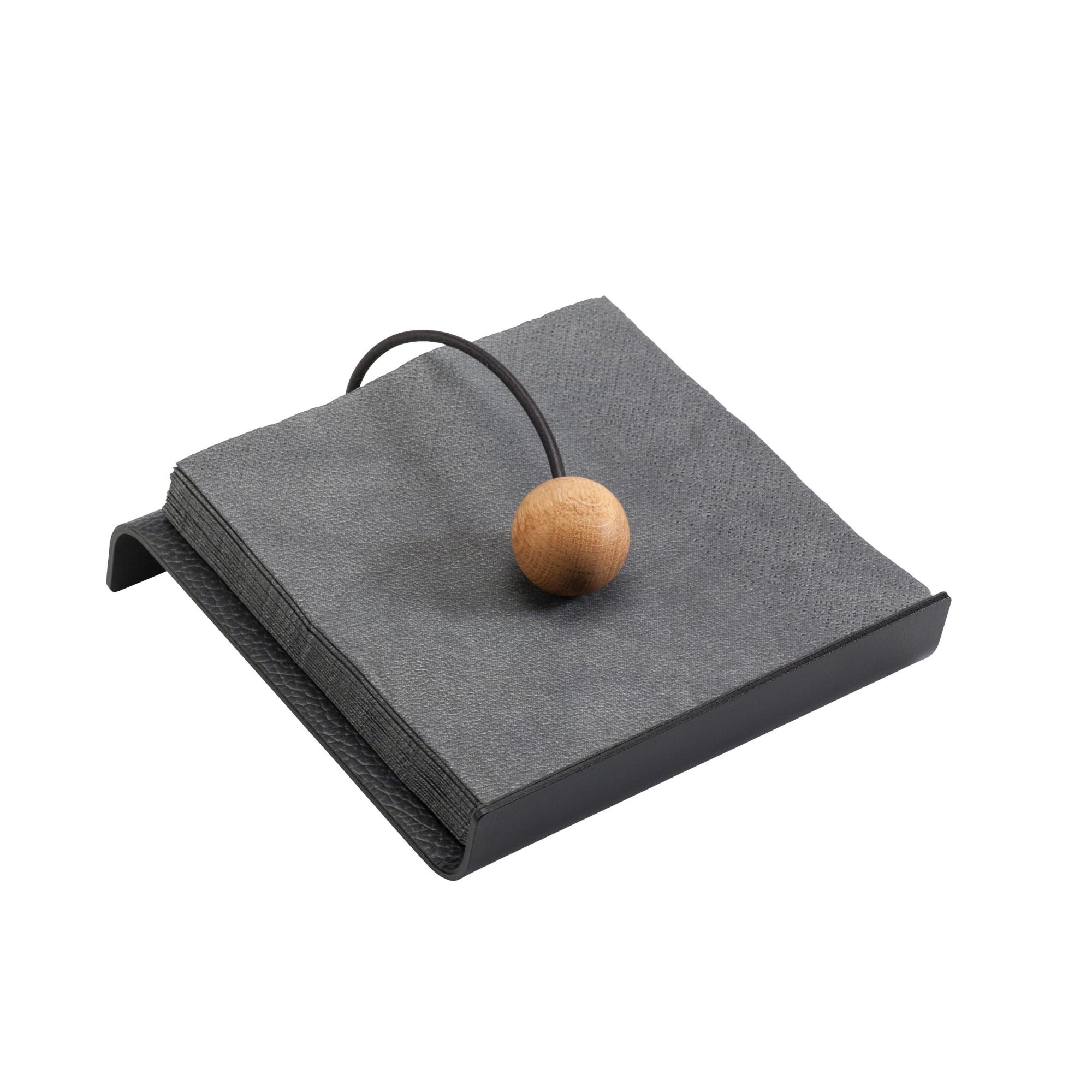 983639 HIPPO black-anthracite салфетница 18х19см;LIND DNA 