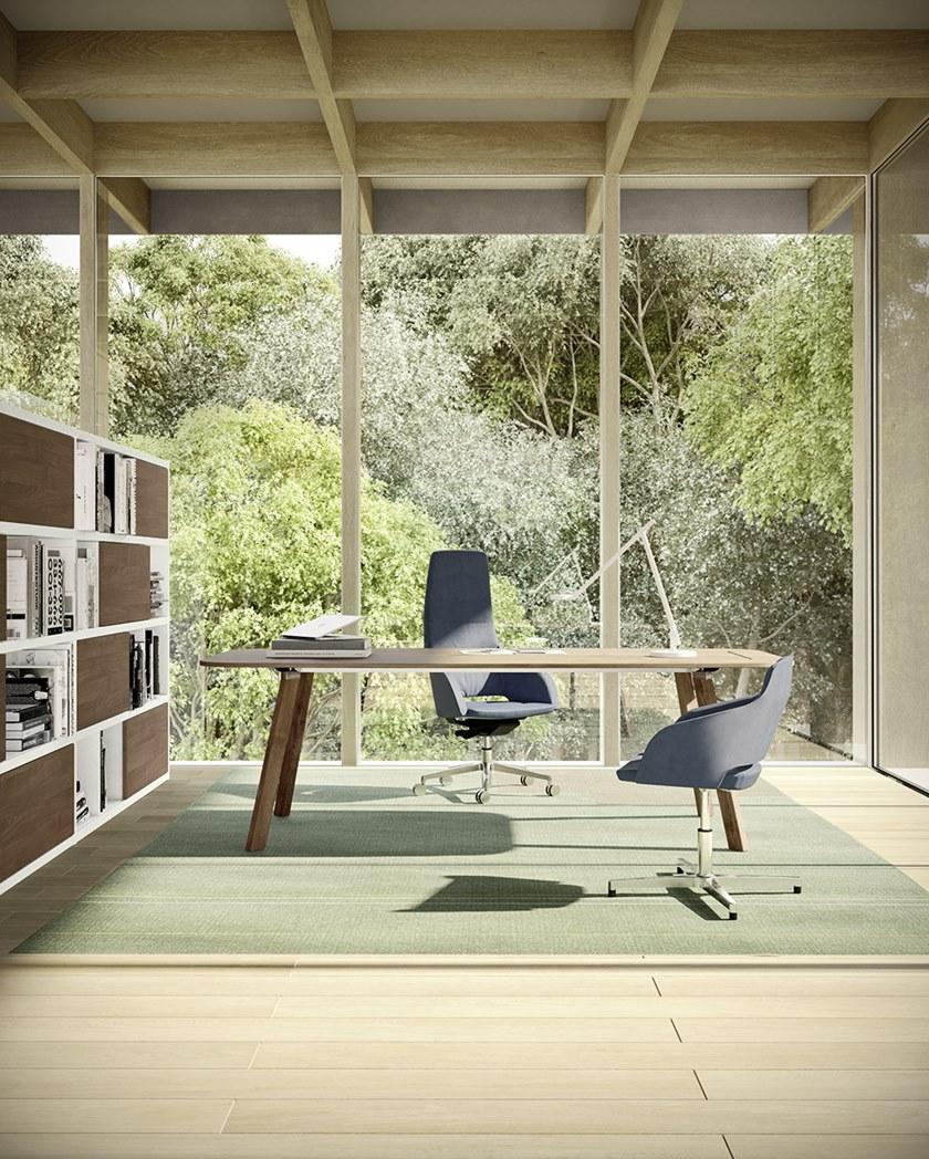 Sinetica Рабочий стол из дерева со встроенной полкой Stay sun-id-1470519 - Вид №1