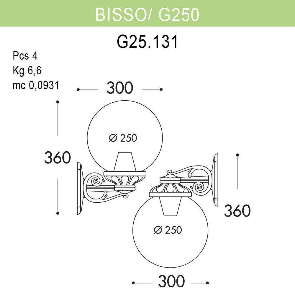 Уличный настенный светильник Fumagalli Bisso/G250 G25.131.000.WZE27 FUMAGALLI BISSO, G250 271787 Белый  - Вид №1