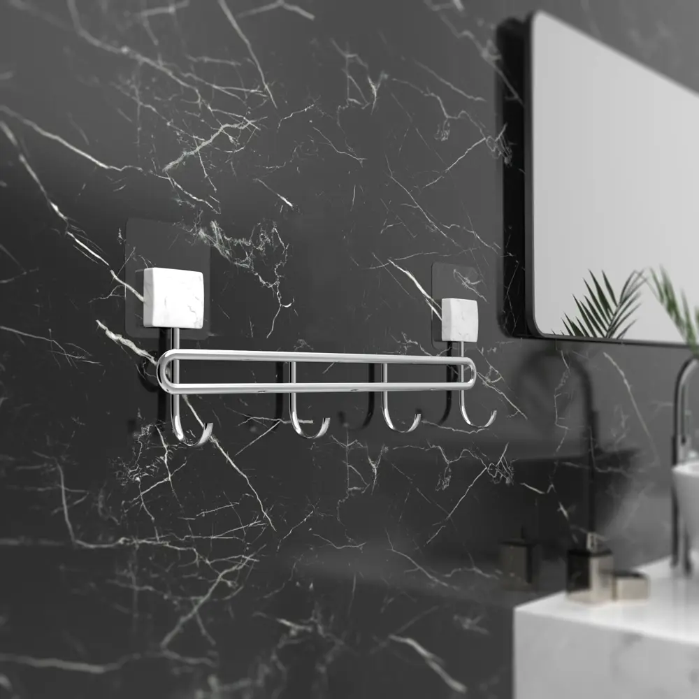 Держатель для полотенца Lemer You Color 5 крючков нержавеющая сталь цвет хром Нет STLM-2088623 - Вид №4