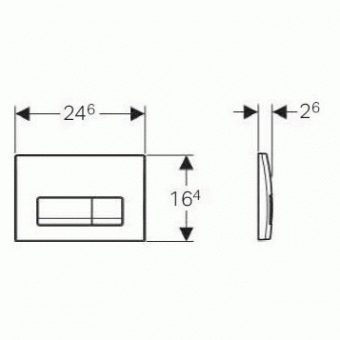 115.105.21.1 смывная клавиша DELTA51 (пластик/хром) Santreyd  - Вид №1