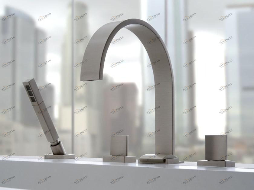 GRAFF Комплект для ванны с ручным душем на 4 отверстия Sade sun-id-1490428