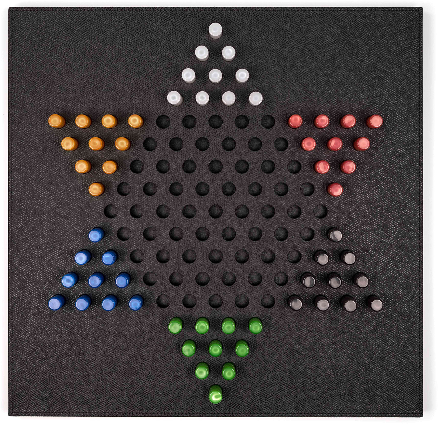 Китайские шашки - 39X39XH2,5 см / зернистая кожа_темно-серый