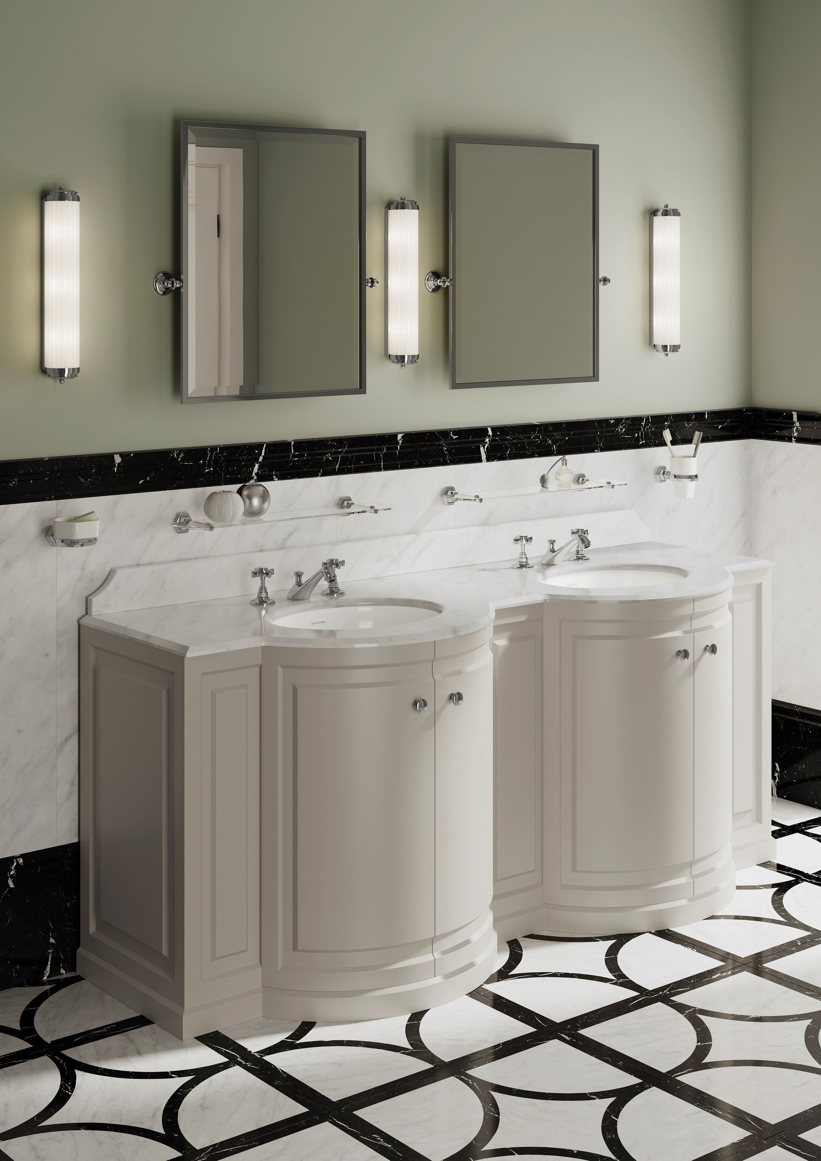 Двойной умывальник с дверцами Devon&Devon REGENT ARCH-00092952 - Вид №2