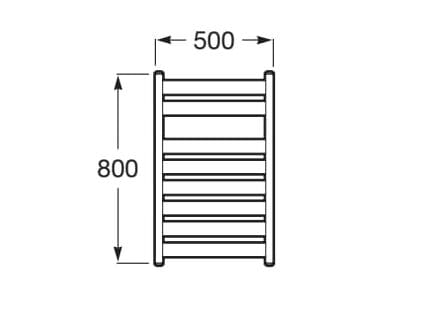 Настенный металлический полотенцесушитель Roca Hotels ARCH-00005040 - Вид №2