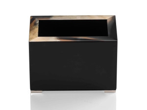 Лакированная деревянная подставка для ручек с роговыми вставками