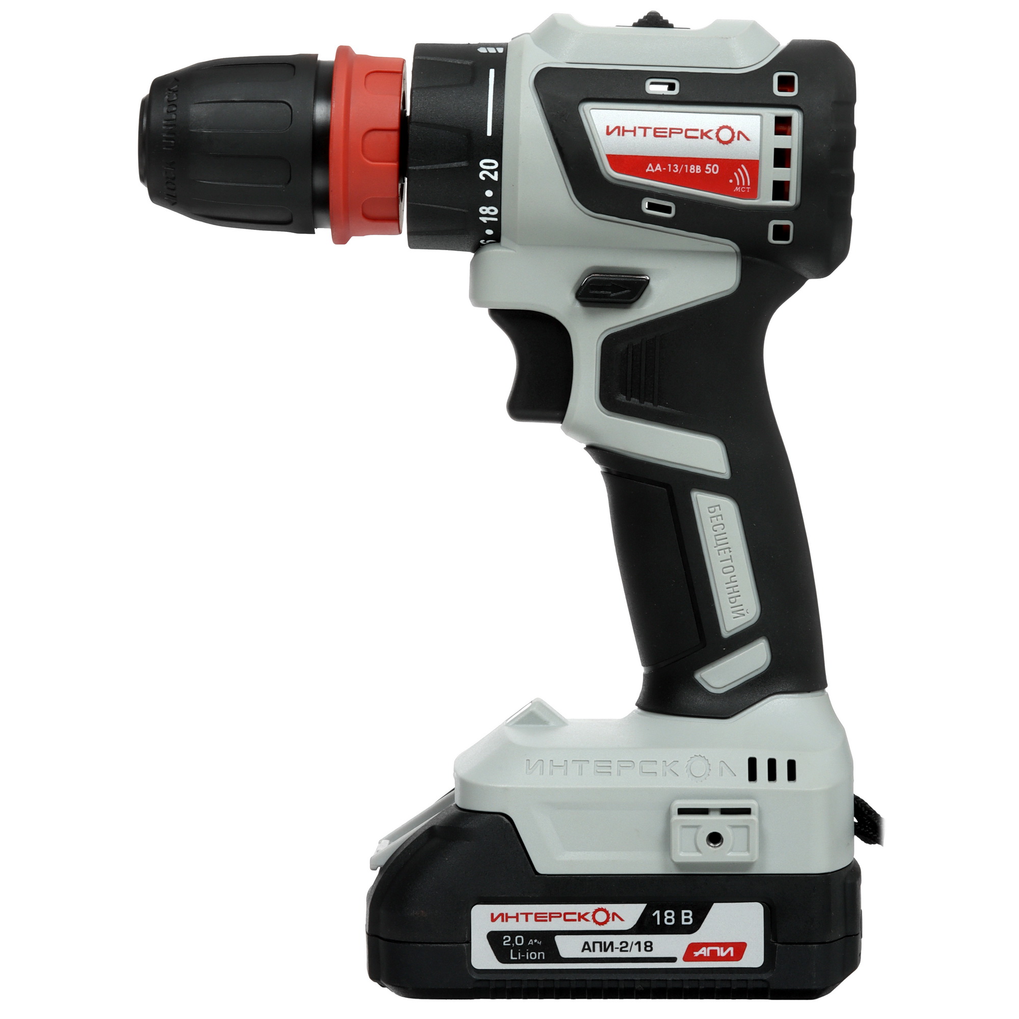 Дрель-шуруповерт Интерскол ДА 13/18В 50 Комби АПИ 18V 9084838 STDN-0093274