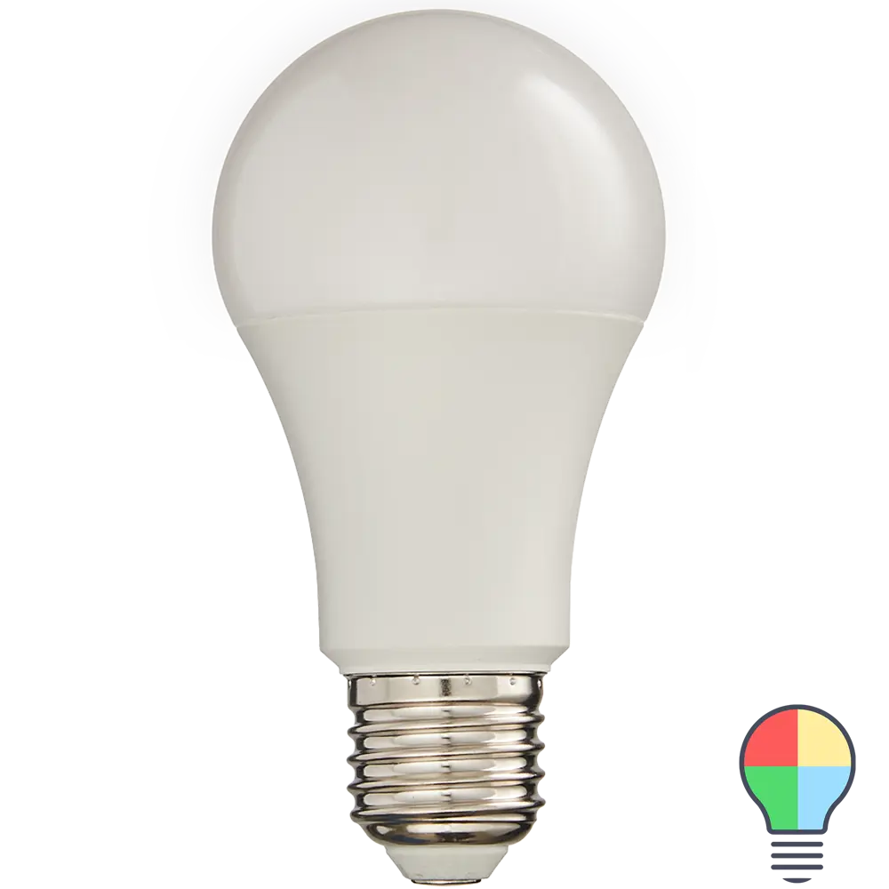 Лампа умная светодиодная Wi-Fi Ledvance Smart Plus E27 220-240 В 9.5 Вт груша матовая 1055 лм, изменение цвета RGB STLM-2133756