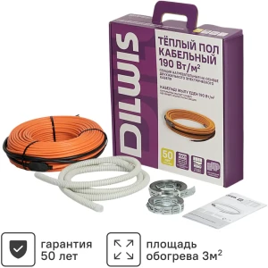 Нагревательный кабель Dilwis для системы теплого пола 3 м² 89394472