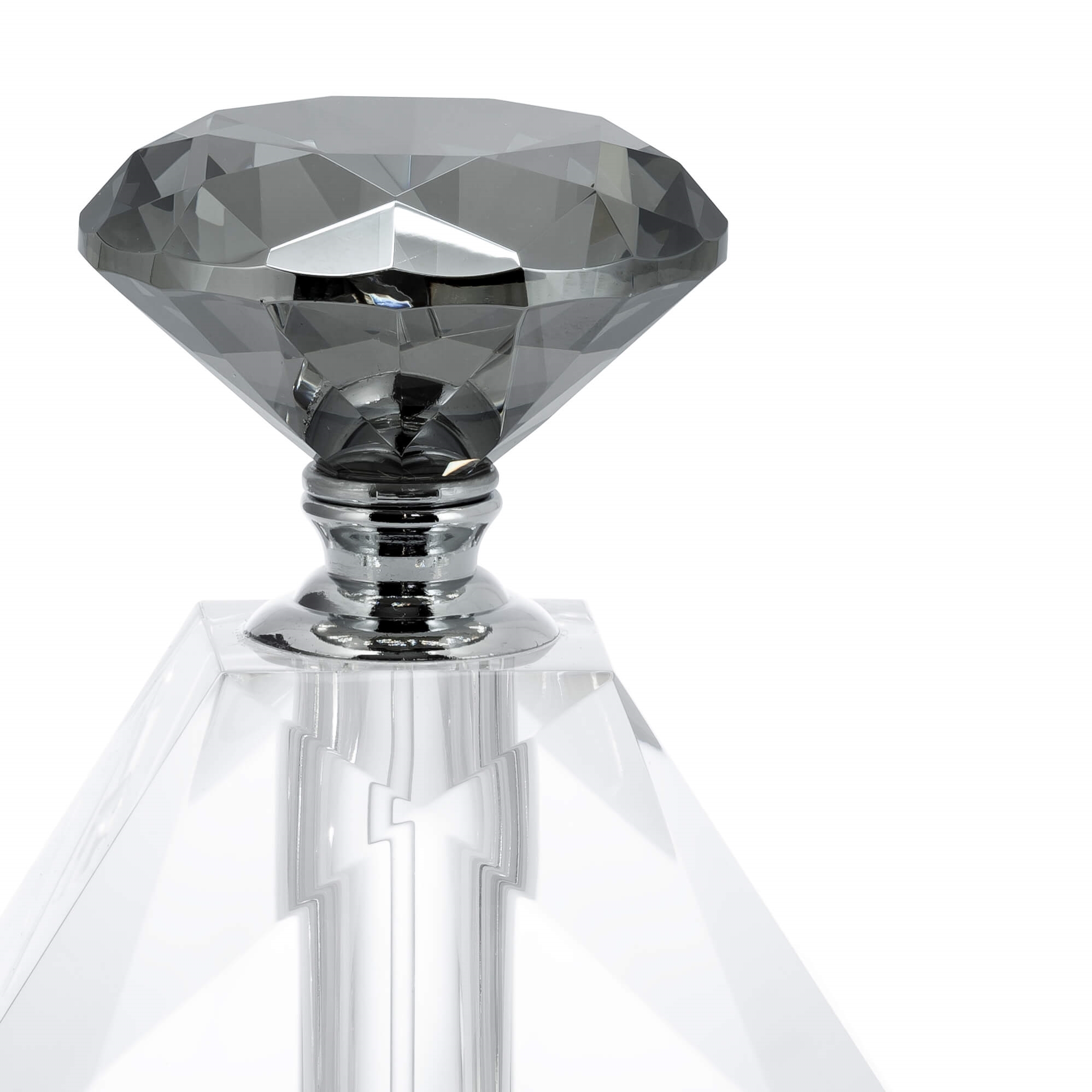 600903-CG ABHIKA ПАРФЮМЕРНАЯ БУТЫЛКА ЯСЕНЬ ТРИАНГ CLEAR/GREY  - Вид №1