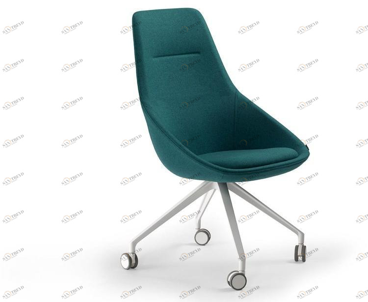 Offecct Стул с обивкой из ткани на колесиках Ezy sun-id-1428495