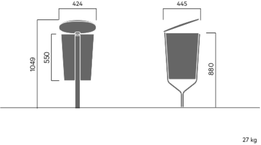 VESTRE Урна для мусора алюминиевая с крышкой Folk sun-id-1508039 - Вид №6