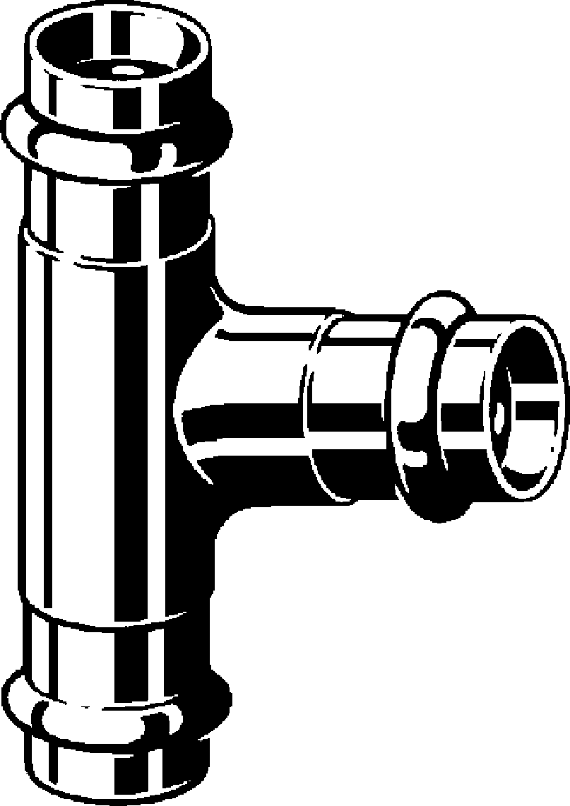 314 163 Модель 2218 Трубопроводные системы  Profipress  Тройники Santreyd  - Вид №1