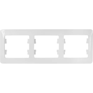 Рамка для розеток и выключателей Systeme Electric Glossa 3 поста тройная цвет молочный 84693676 STLM-2040235