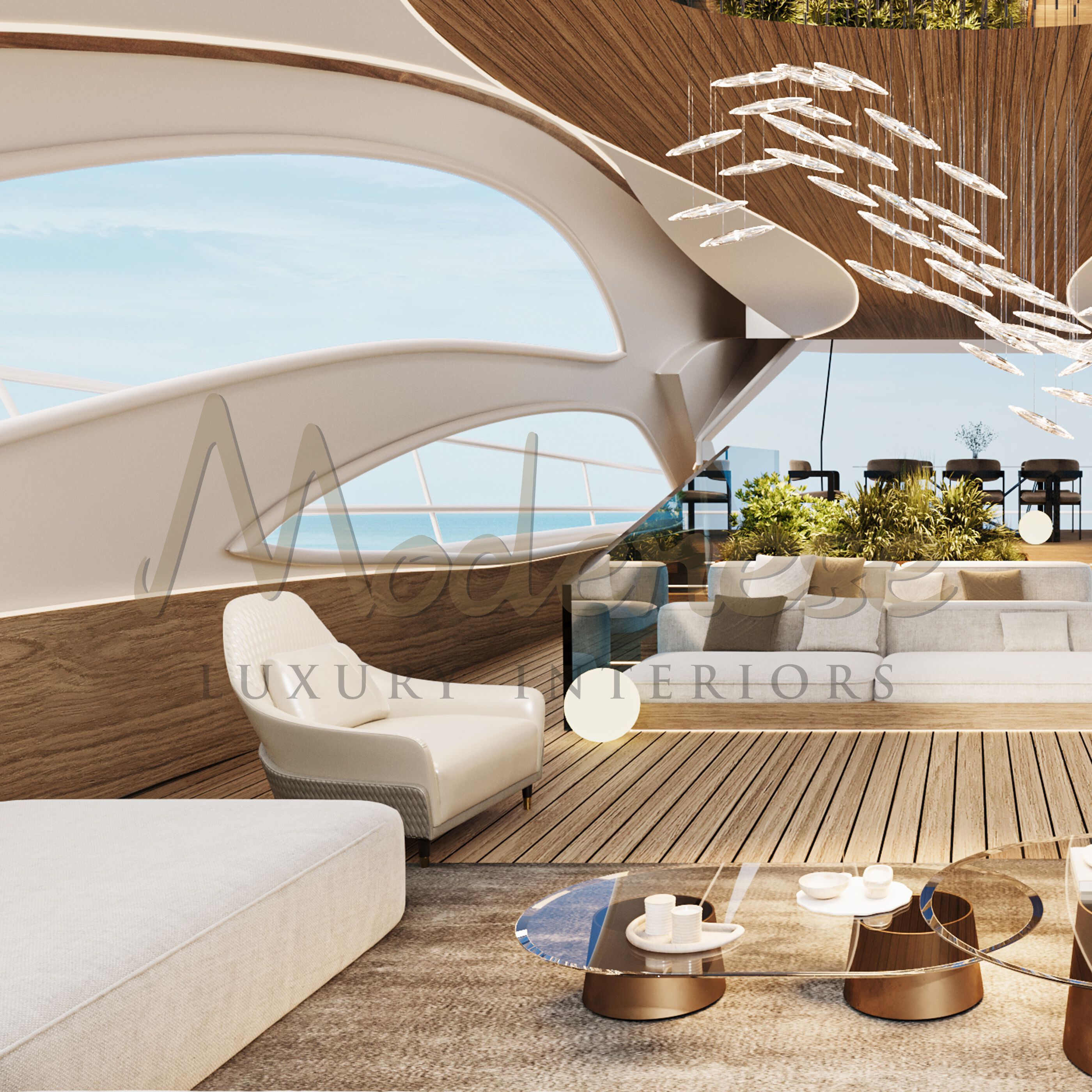 Кожаное кресло с подлокотниками Modenese Luxury Interiors ELEGANT MODERN ARCH-00126786 - Вид №1