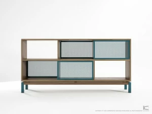 KARPENTER Комод двусторонний из тика с раздвижными дверцами Color bebop Bb04-t