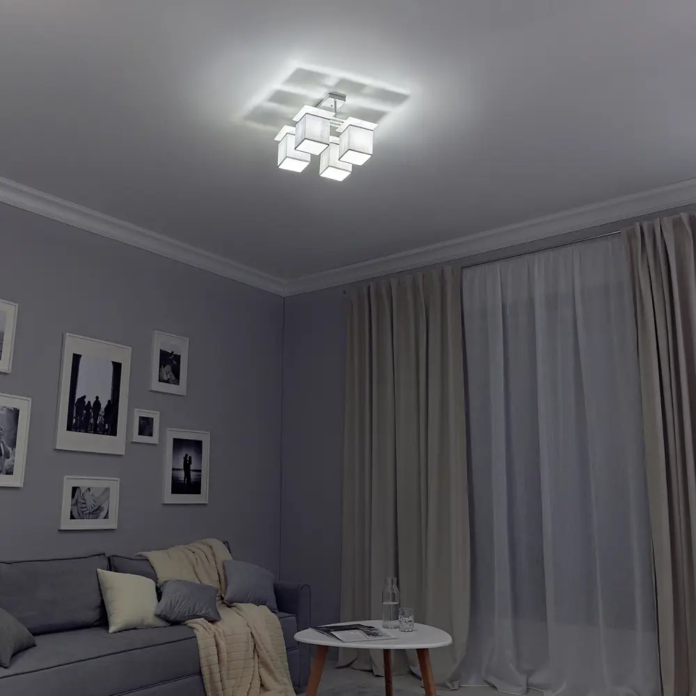 Потолочная люстра Escada Grey с тканевыми плафонами, 4 лампы 89195517 STLM-0079718 - Вид №9