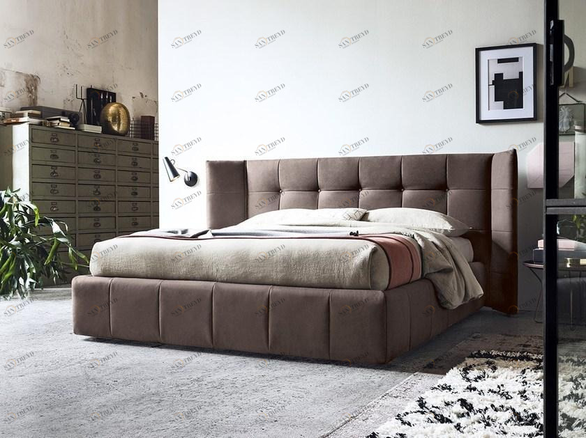 Felis Двуспальная кровать-контейнер из ткани с тафтинговым изголовьем Bedstories#2 sun-id-1425972