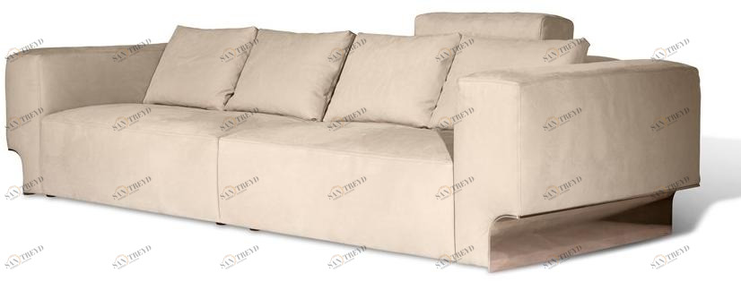 Visionnaire 4-х местный диван из нубука Douglas sun-id-1510750