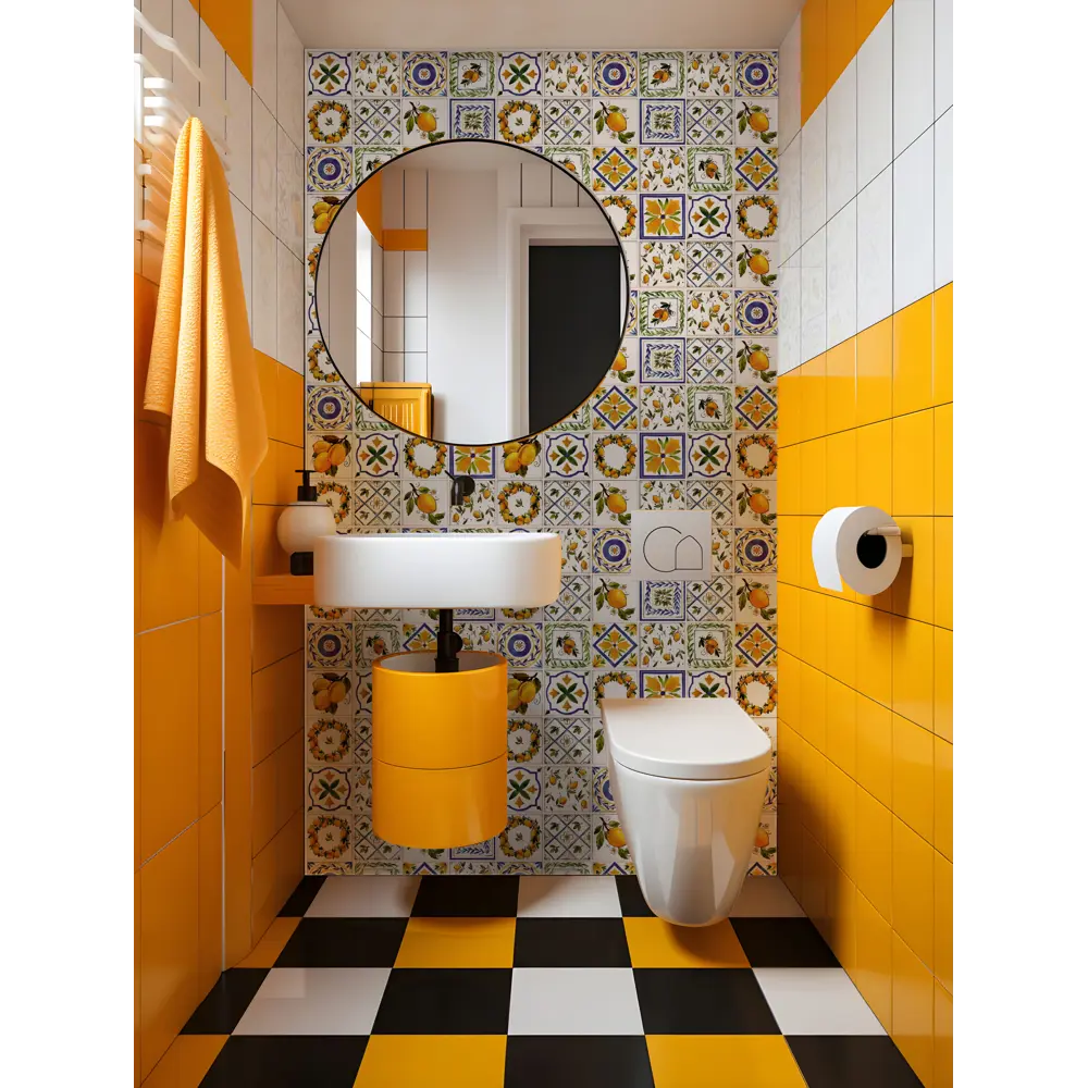 GRACE Бристоль: Стеновая панель ПВХ с лимонным орнаментом 89380913 STLM-1404785 - Вид №4