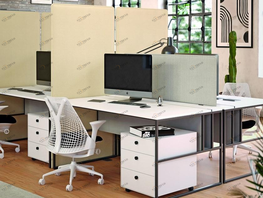 ETERNO IVICA Свободностоящая звукопоглощающая офисная перегородка из ткани Phonolook sun-id-1349199