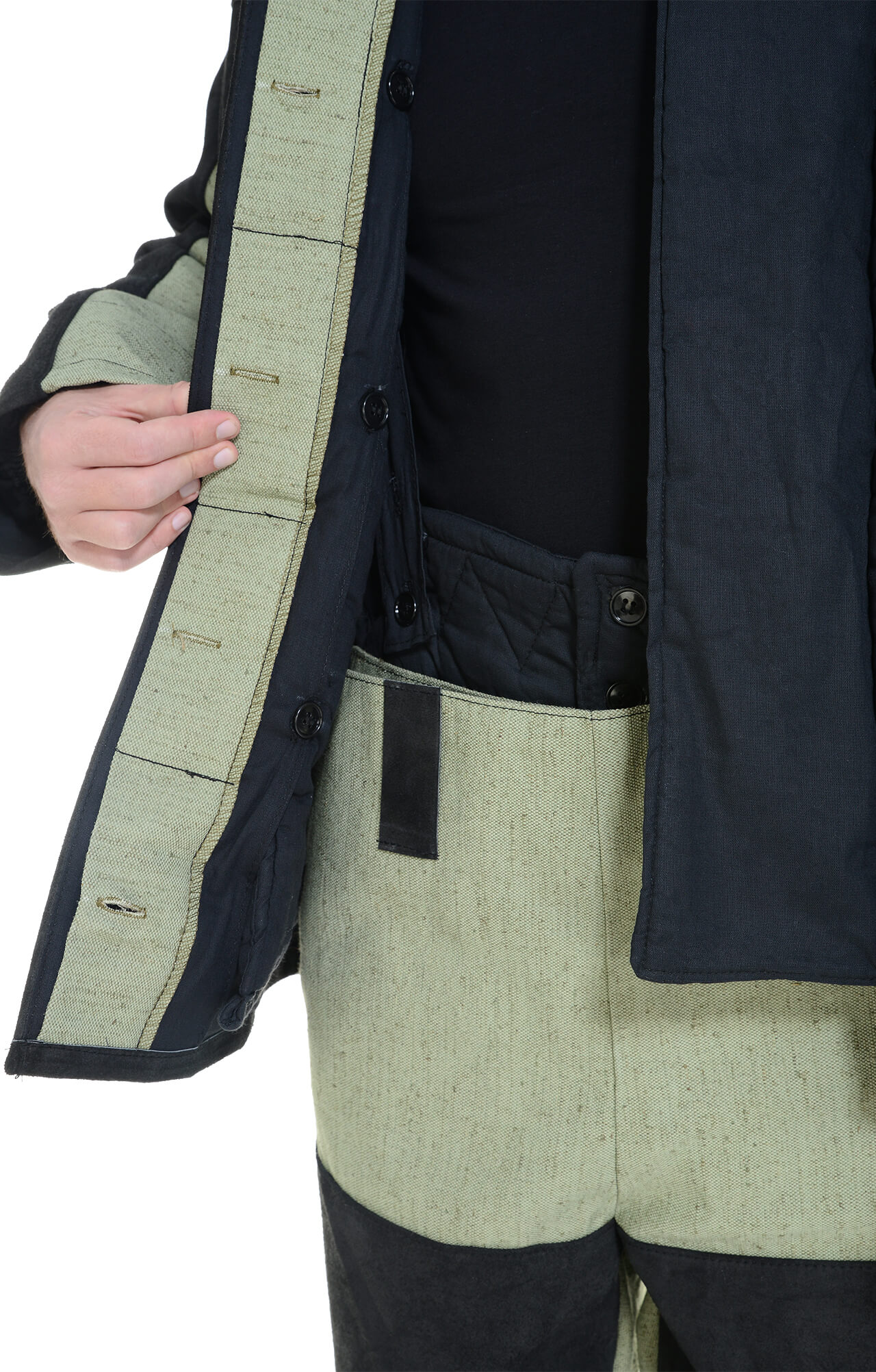 5041833 Костюм брезентовый комбинированный cпилком со съемным утеплителем  Одежда для сварщиков  размер 44-46/170-176 Спецодежда  - Вид №9