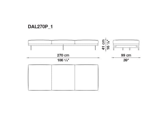 3-местный тканевый диван с полуостровом B&B Italia док ARCH-00061121 - Вид №176