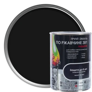 Грунт эмаль по ржавчине 3 в 1 гладкая Dali Special цвет черный 0.8 кг