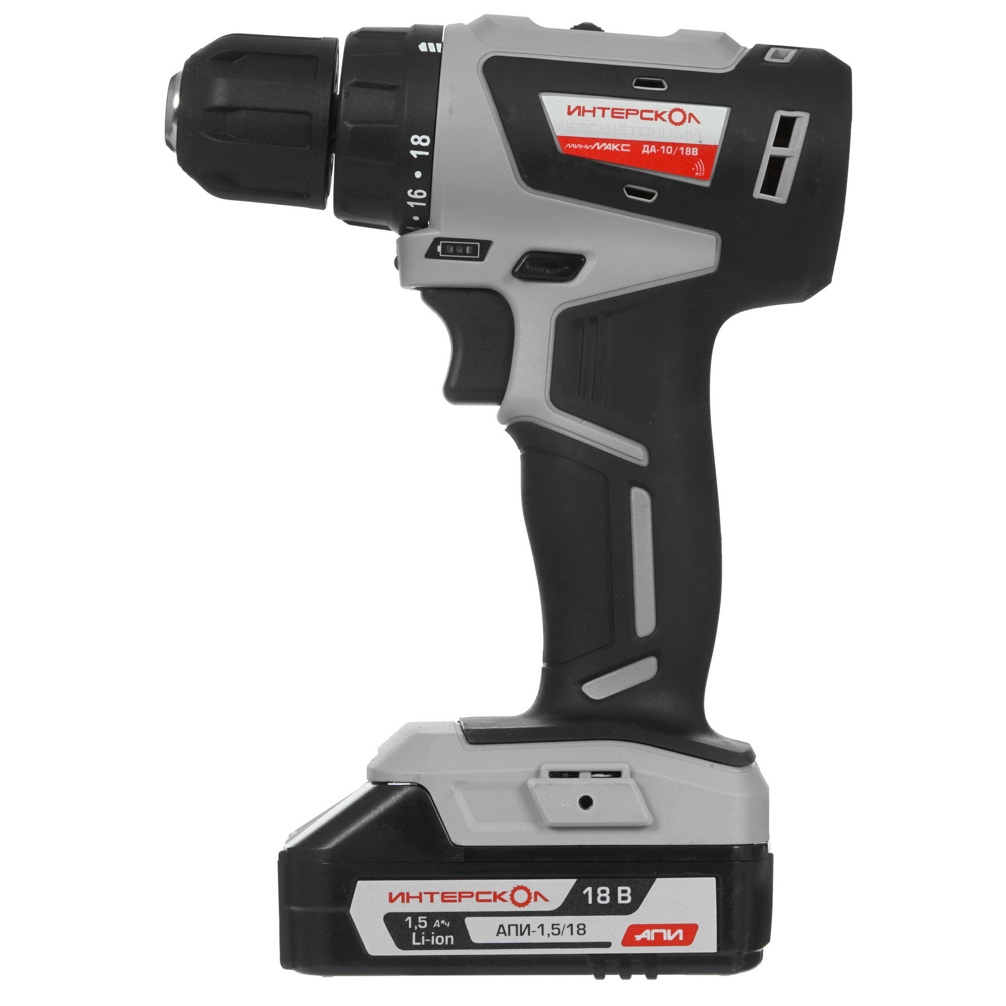 Дрель-шуруповерт Интерскол ДА-10/18В МиниМАКС АПИ 18V 9929631 STDN-0059285