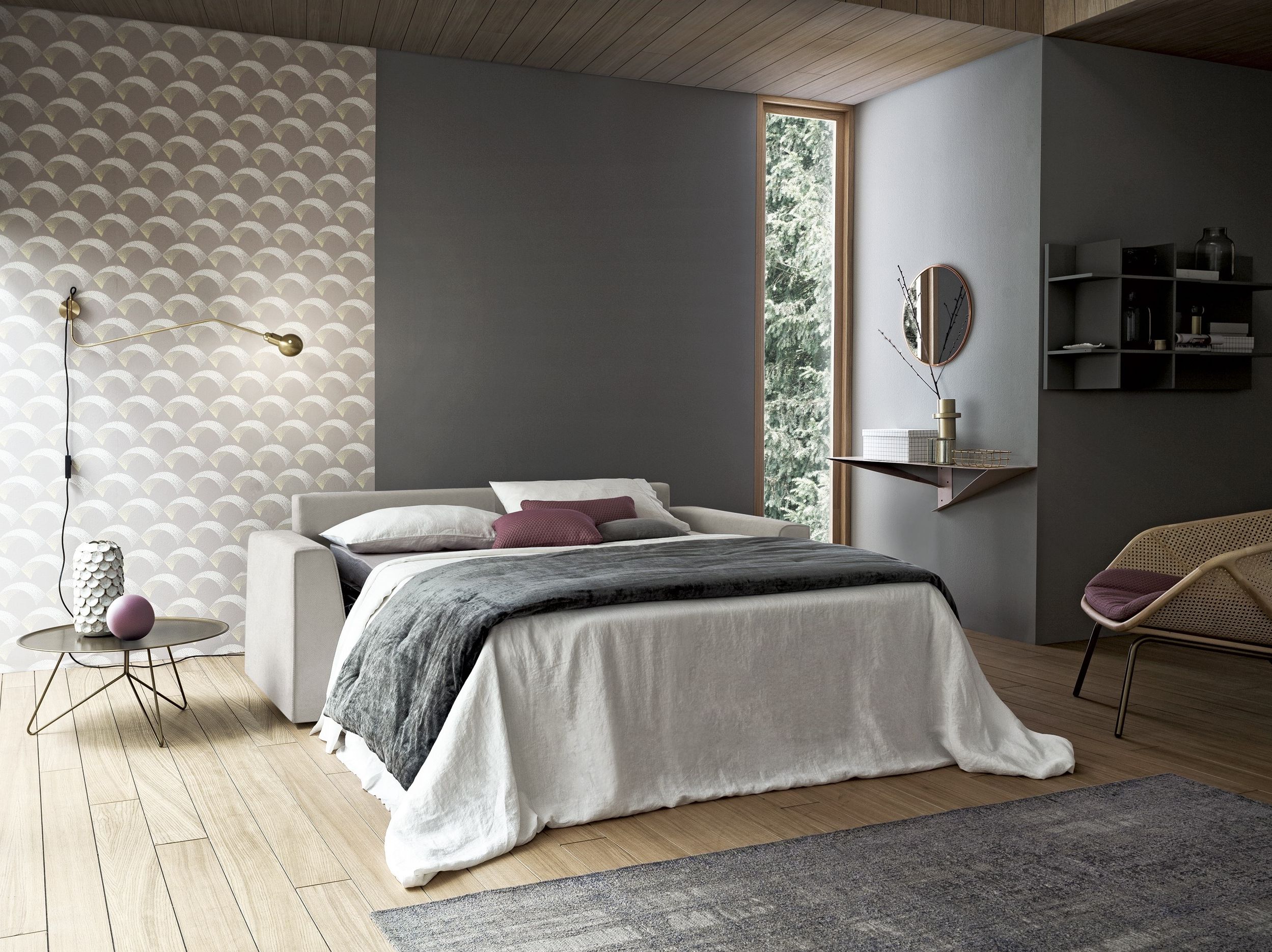 Двуспальный диван-кровать из ткани Felis Day &amp ARCH-00065823 - Вид №2