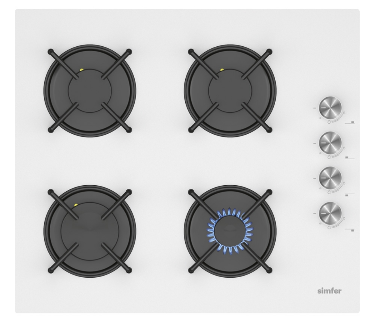 9211432 Газовая варочная поверхность Simfer H60K40C000 STDN-0083774