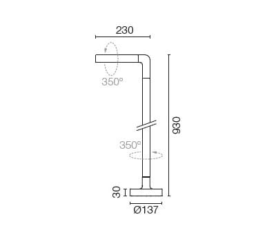 Алюминиевый светодиодный светильник с порошковым покрытием Flos Outdoor Collection-Bollard ARCH-00005872 - Вид №4