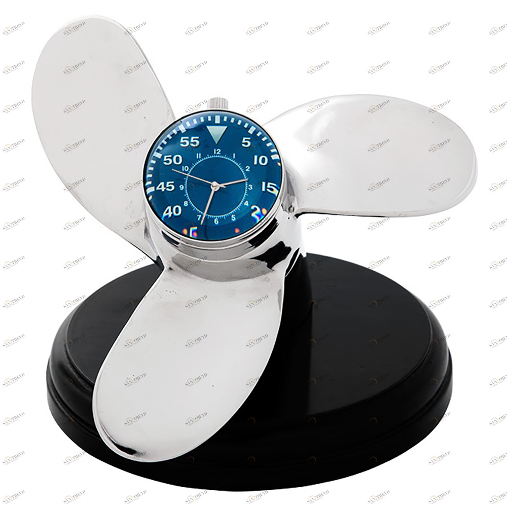 Часы Propellor Hercules от Eichholtz EICHHOLTZ ДИЗАЙНЕРСКИЕ, EICHHOLTZ 062392 Голубой;хром 