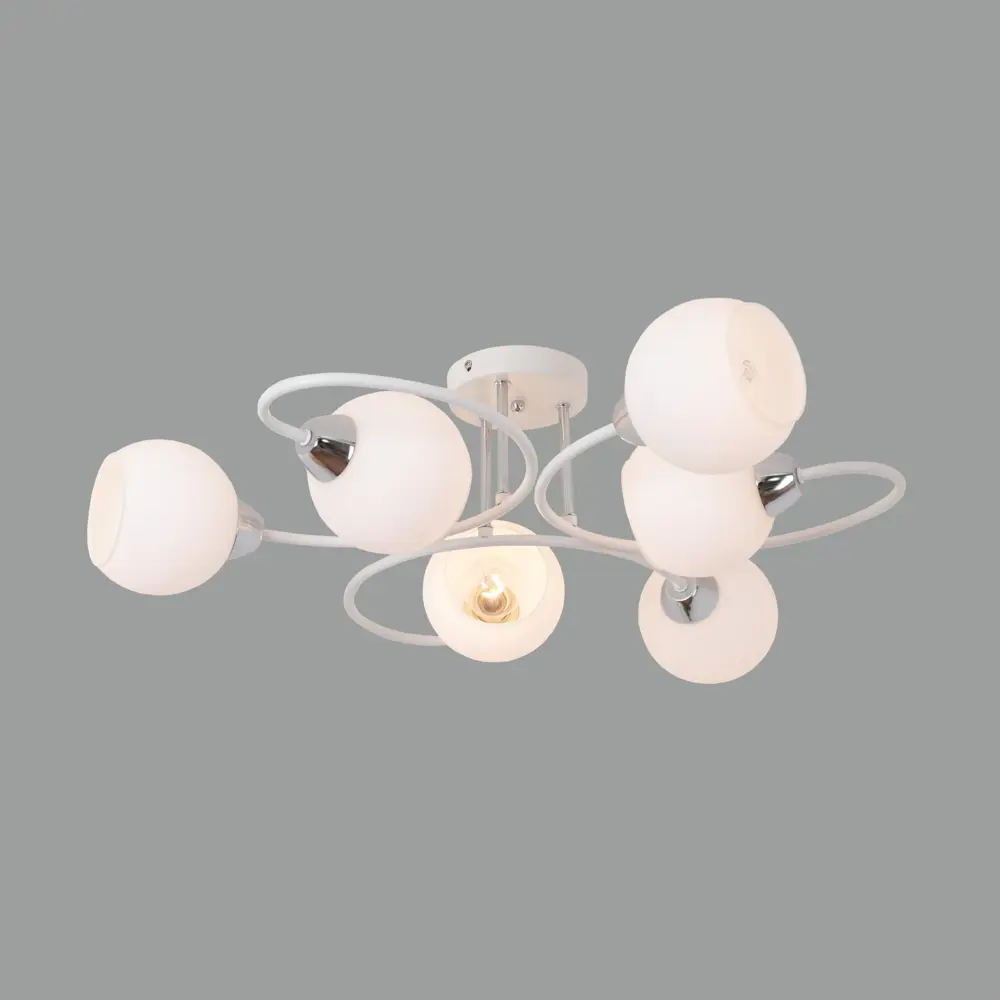 Люстра потолочная «Bitongo» 74523-6 6 ламп 18 м² цвет белый SCHAFFNER STLM-2203515 - Вид №1