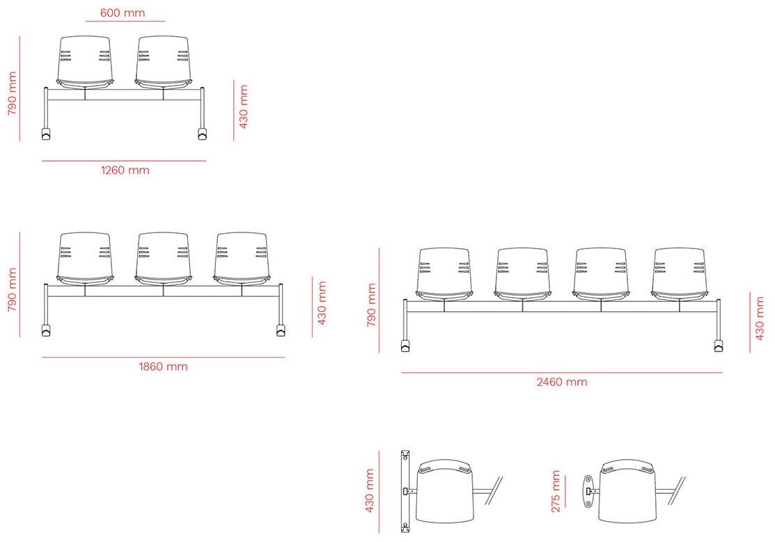 Mara Сиденье на балке с откидной крышкой  3400  - Вид №9