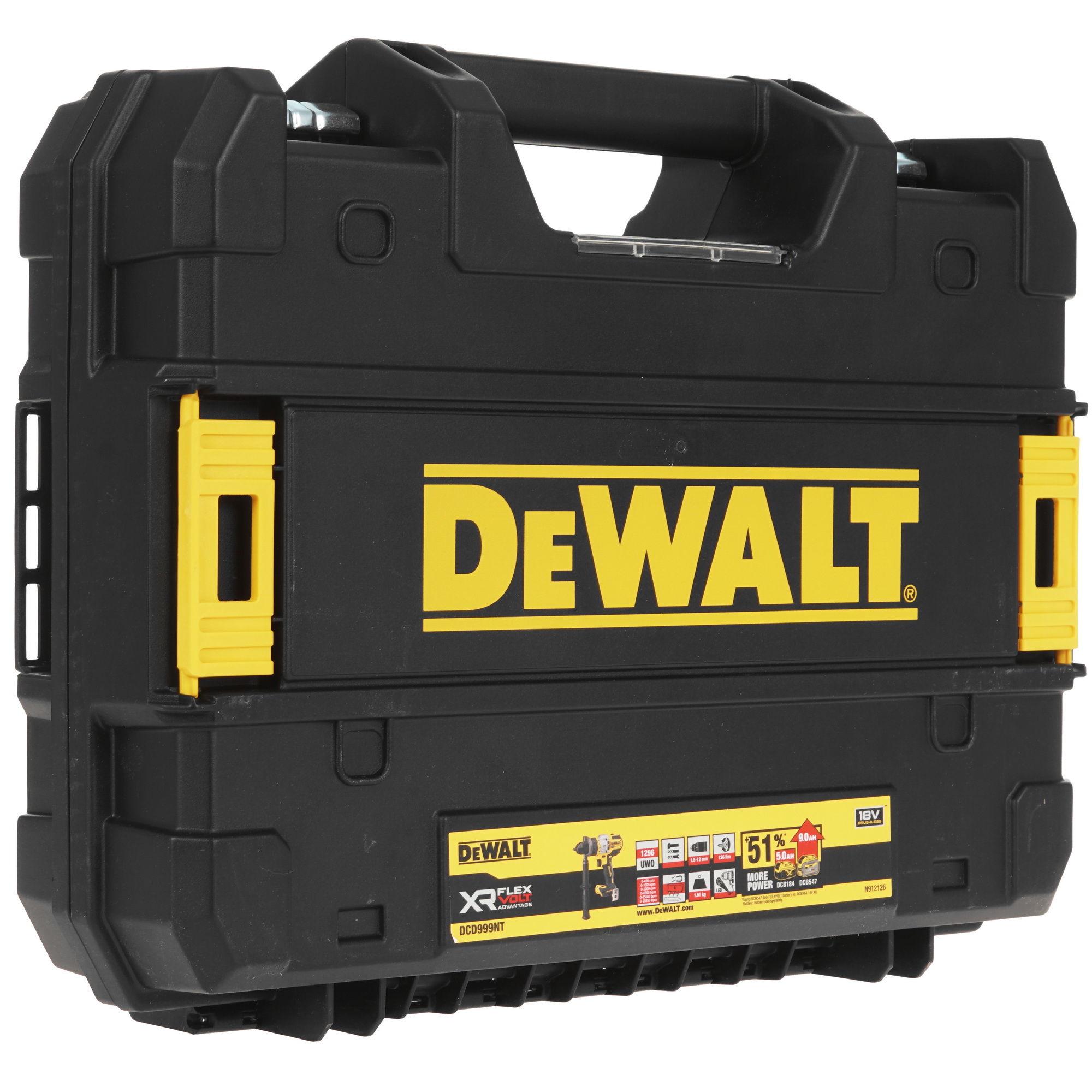 Дрель-шуруповерт DeWalt DCD999NT XR FLEXVOLТ 18/54V  , Без ЗУ, Без АКБ 9014028 STDN-0136056 - Вид №8