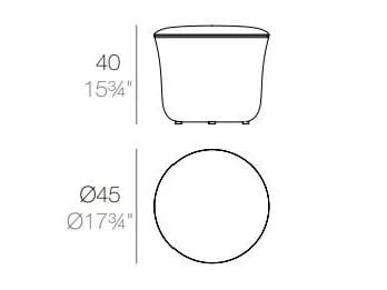 Ткань круглый сад пуфик Vondom Suave ARCH-00043789 - Вид №5