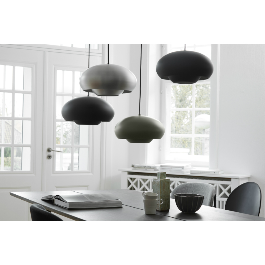 15819405001 Лампа подвесная champ, 21хD38 см, серебряная матовая Frandsen  - Вид №1