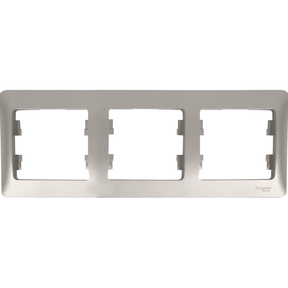 Рамка Schneider Electric Glossa тройная платина для розеток и выключателей 84693677 STLM-0053772