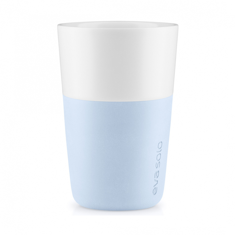 EVA SOLO 501087 Чашки для латте, 360 мл, 2 шт, голубой Фарфор, силикон  - Вид №3