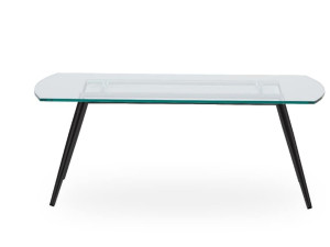 Стеклянный прямоугольный низкий журнальный столик