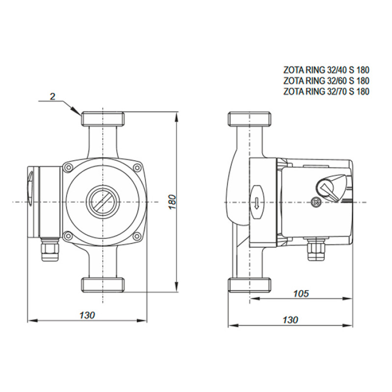 Циркуляционный насос ZOTA RING 32-80 180 RING3280180 - Вид №3