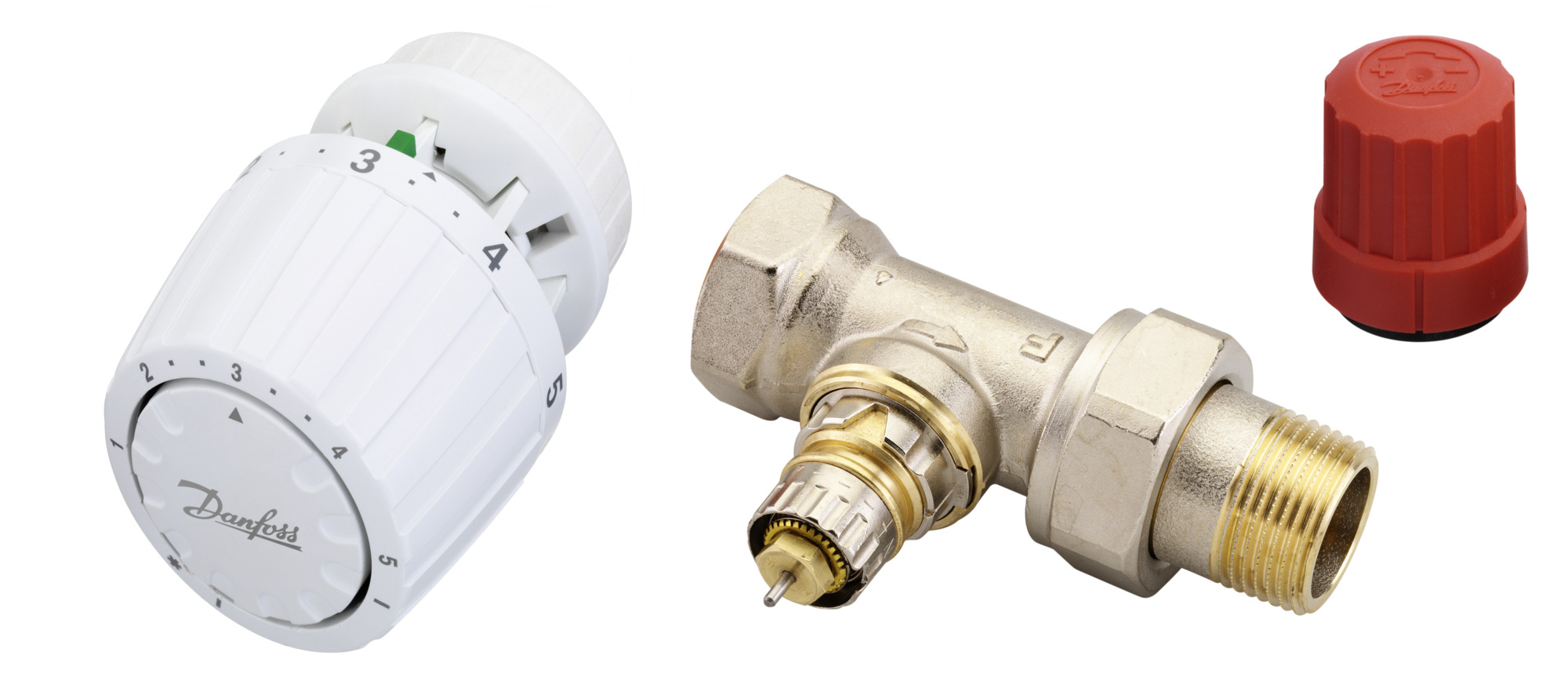 Danfoss Комплект RTR-N/RTR 7090 для двухтрубной системы отопления RTR-N 20 прям. и RTR7090 комплект 013G2176  - Вид №3