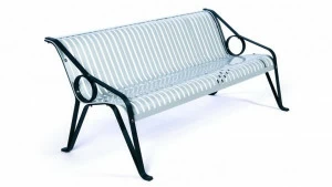 Euroform W Скамья металлическая с подлокотниками со спинкой Tulip 59m, 59m/10, 59m/20