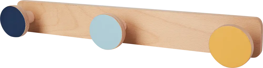 SPACEO Вешалка настенная Koloro с 3 крючками из натурального дерева 87897001