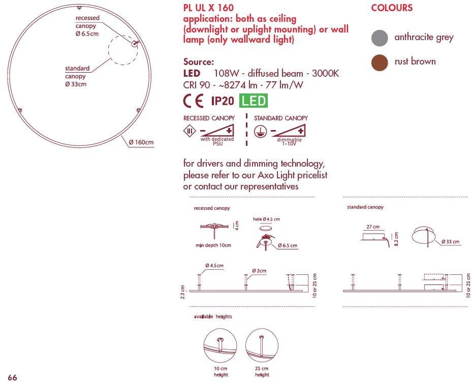 AXOLIGHT Алюминиевый светодиодный потолочный светильник U-light sun-id-1346742 - Вид №4