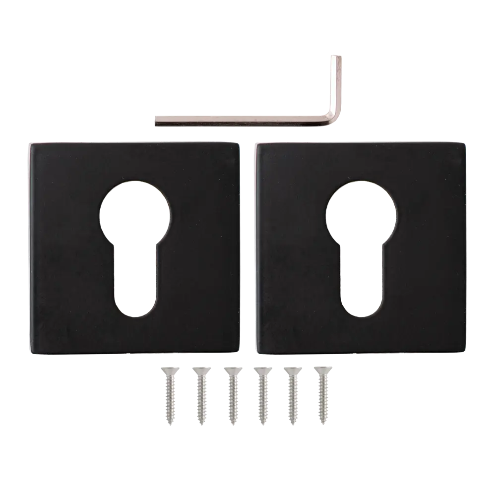 Накладка на замочную скважину Armex DP-C-30-P 52x52 мм цвет черный STLM-2021660 - Вид №1