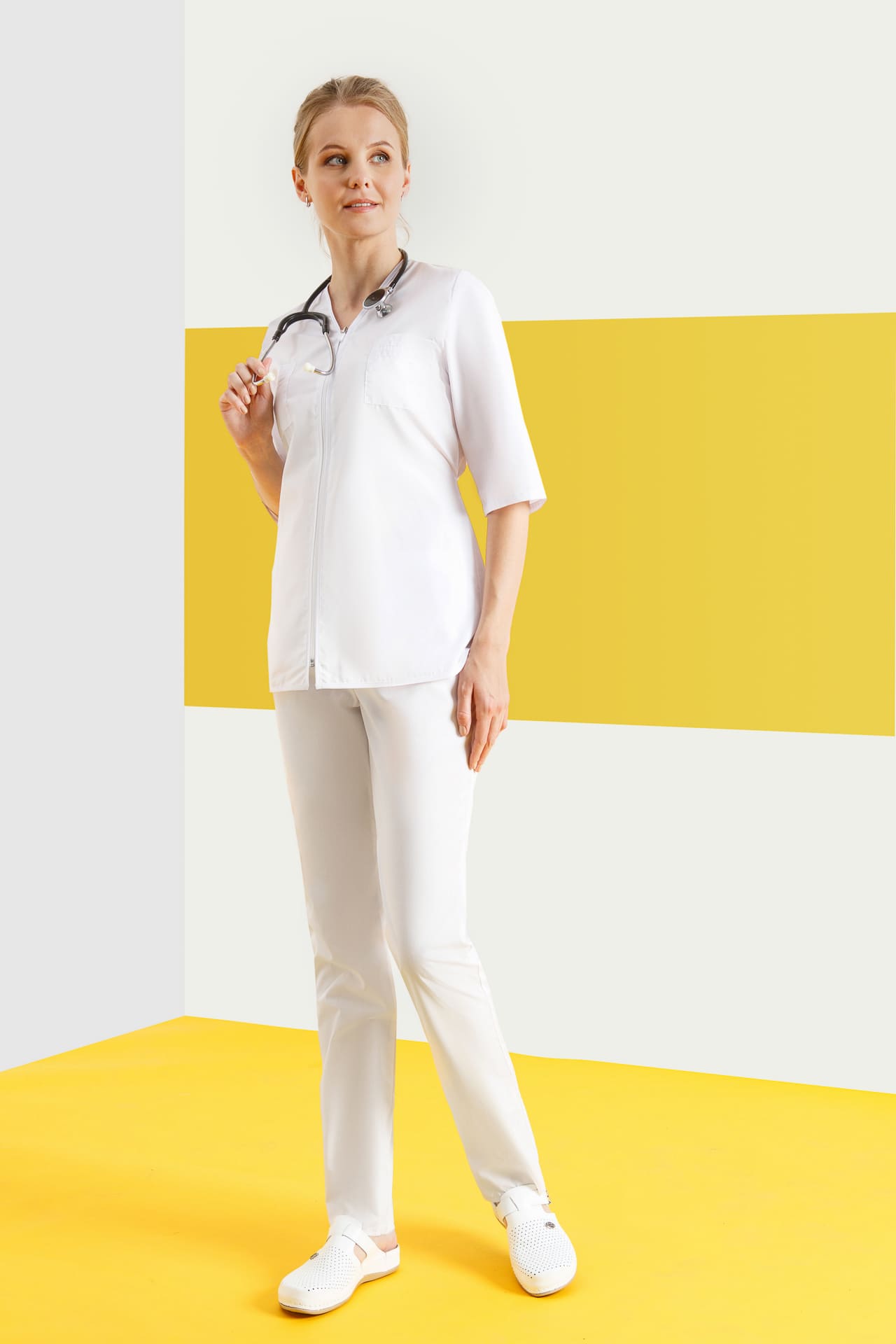 66194 Куртка "Сервис" белая  Медицинская одежда  размер 52/158-164 Спецодежда  - Вид №5