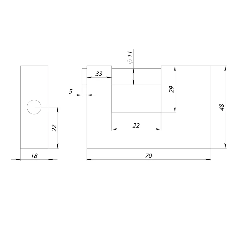 Замок навесной Punto PK-1670 48x22 мм чугун STLM-2174718 - Вид №2